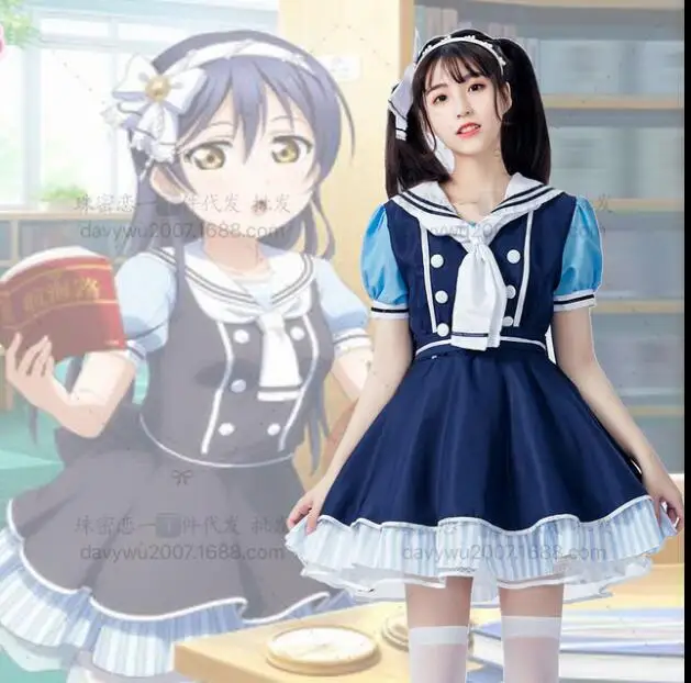 Love live Lovelive Umi Kotori Nico Rin Eli пиратский косплей костюм матроса платье взрослый Сейлор