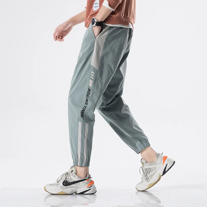 

Men's Casual Pants 2020 Black Pencil Pants Elastic Waist Harem Joggers Ankle-length Male Trousers Sweatpants