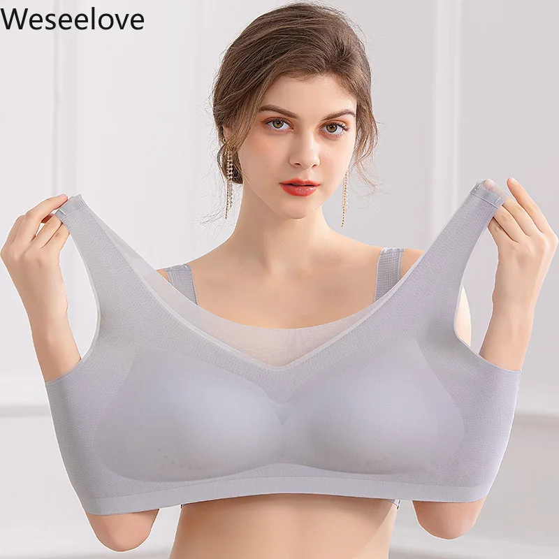 Weseelove размера плюс Бюстгальтеры больших размеров с чашечками бесшовные Для