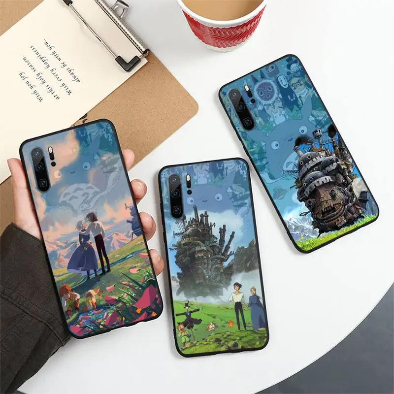 

Anime Howl's Moving Castle Phone Case For Huawei honor Mate P 10 20 30 40 i 9 8 pro x Lite smart 2019 nova 5t