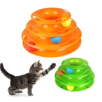 pet toy ball cat carousel baby cat supplies automatic cat toy three layer tower track carousel ball toy