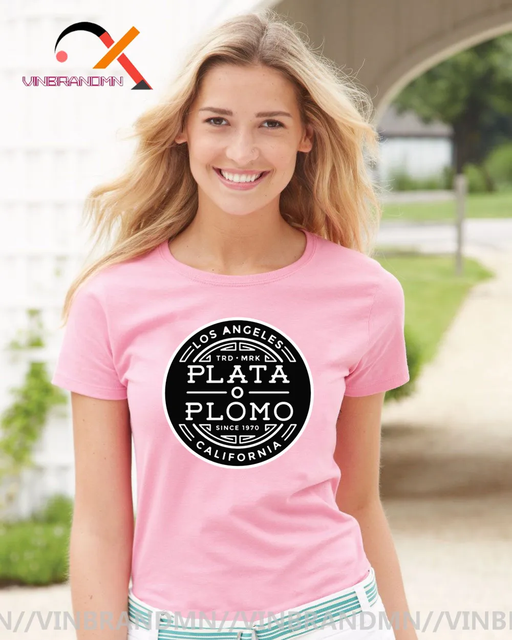 Женская хлопковая Футболка с принтом футболка серебристого или свинцового цвета