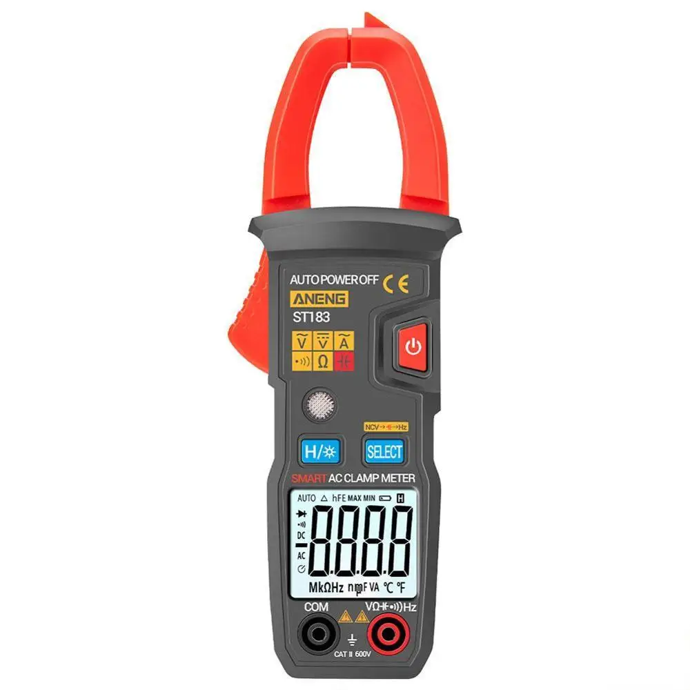 

Aneng ST183 Digitale Stroomtang Ac Stroom 6000 Counts ohm True Voltage Capaciteit Dc/Ac Multimeter Hz Tester Rms Tests Ncv W5C4