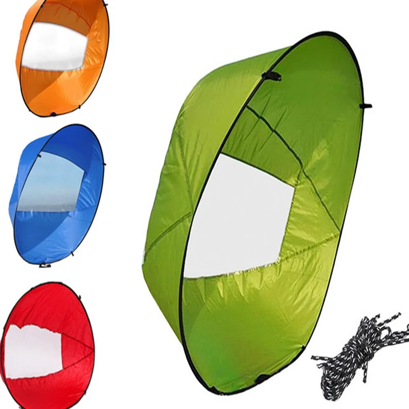 

Foldable Kayak Downwind Wind Sail Paddle Inflatable Canoe Boats Drifting Wind Sail Kayak Boat Accessories With Clear Window