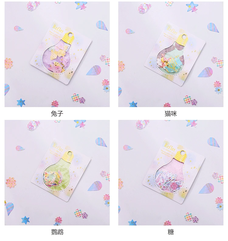 AngelHere 30 шт./лот горячая штамповка стикер Kawaii креативный цветок стикер s планировщик украшение книги DIY Материал Рождество стикер