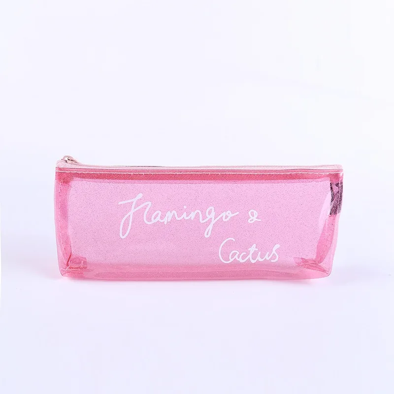 1 шт. прозрачный пеналы для девочек Симпатичные ПВХ ручка сумка школьные