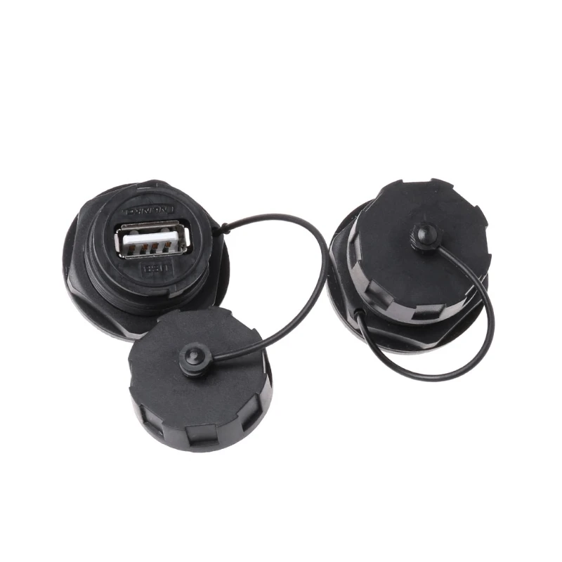 USB Female Socket Plug Panel Mount Adapter Waterproof Connector IPL7 With Cap | Обустройство дома