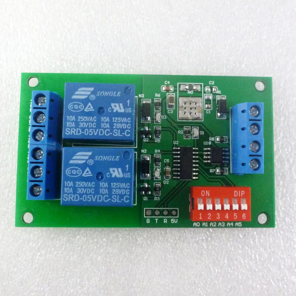 DC 5V/12V/24V 2 канала RS485 реле с протоколом Modbus RTU ptz-камеры блок программируемого