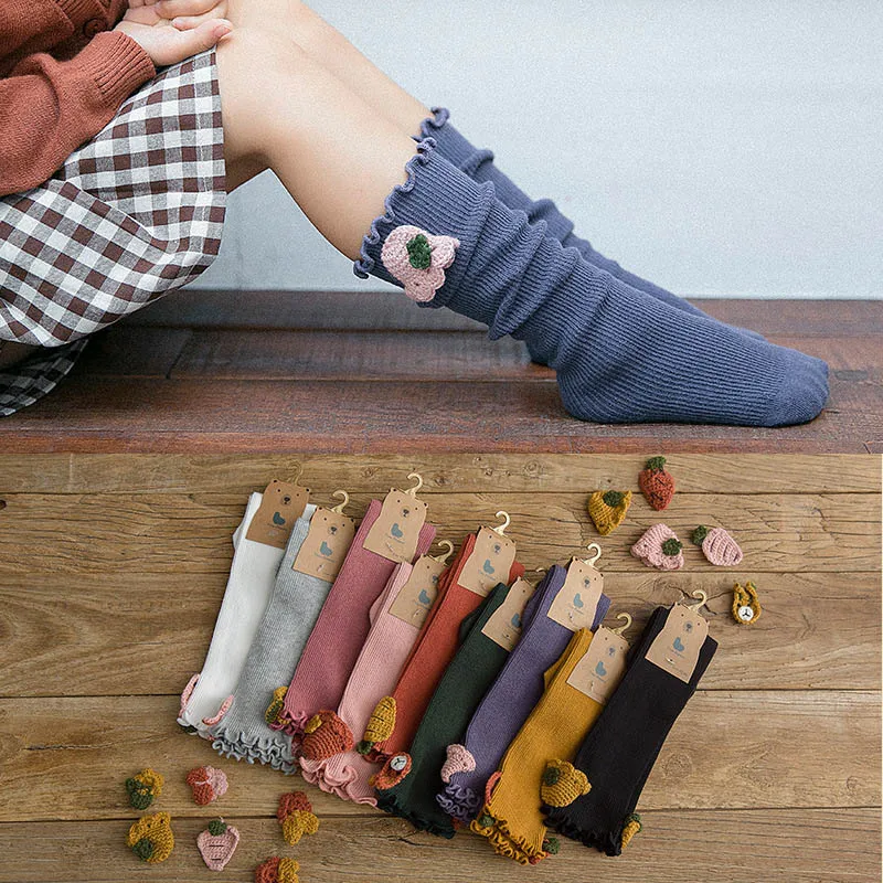 Newborn Baby Girls Socks with Bow Knee High Princess for Girl Sweet Cute Socken Long Tube Kids Children |