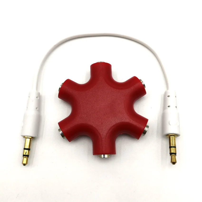 

3.5mm jack Audio connector 1 Male to 1 2 3 4 5 Way Port Aux Music Sound Output adapter Audio Splitter