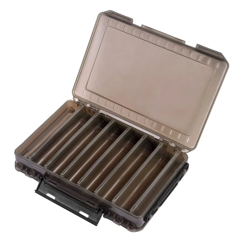 

Double Sided Plastic Fishing Lure Box 14 Compartments Bait Lures Boxes Storage Box Fish Accessories 2020