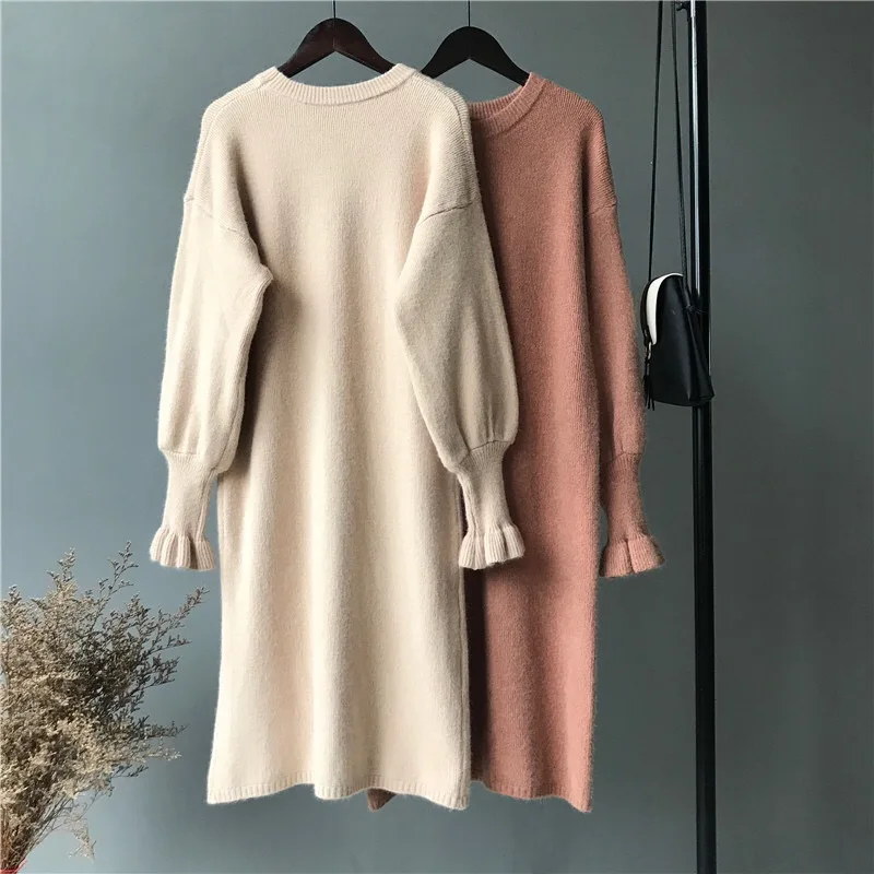 fall sweater dress plus size knitted ladies sweaters new luxury clothes pullover streetwear long sleeve winter women | Женская одежда