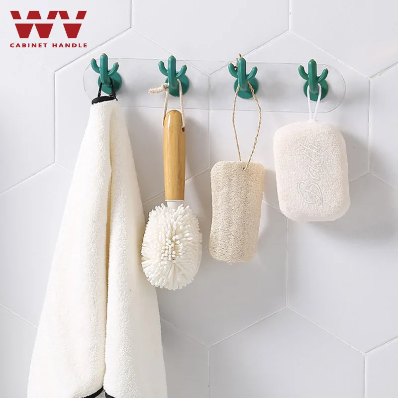 ABS кактус форменные крючки самоклеющиеся стеллажи для одежды держатель ключей
