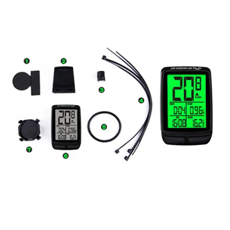 

INBIKE Bicycle Computer Waterproof Wireless MTB Bicycle Speedometer Cycling LED Counter Bike Accessories GPS Cyclocomputer