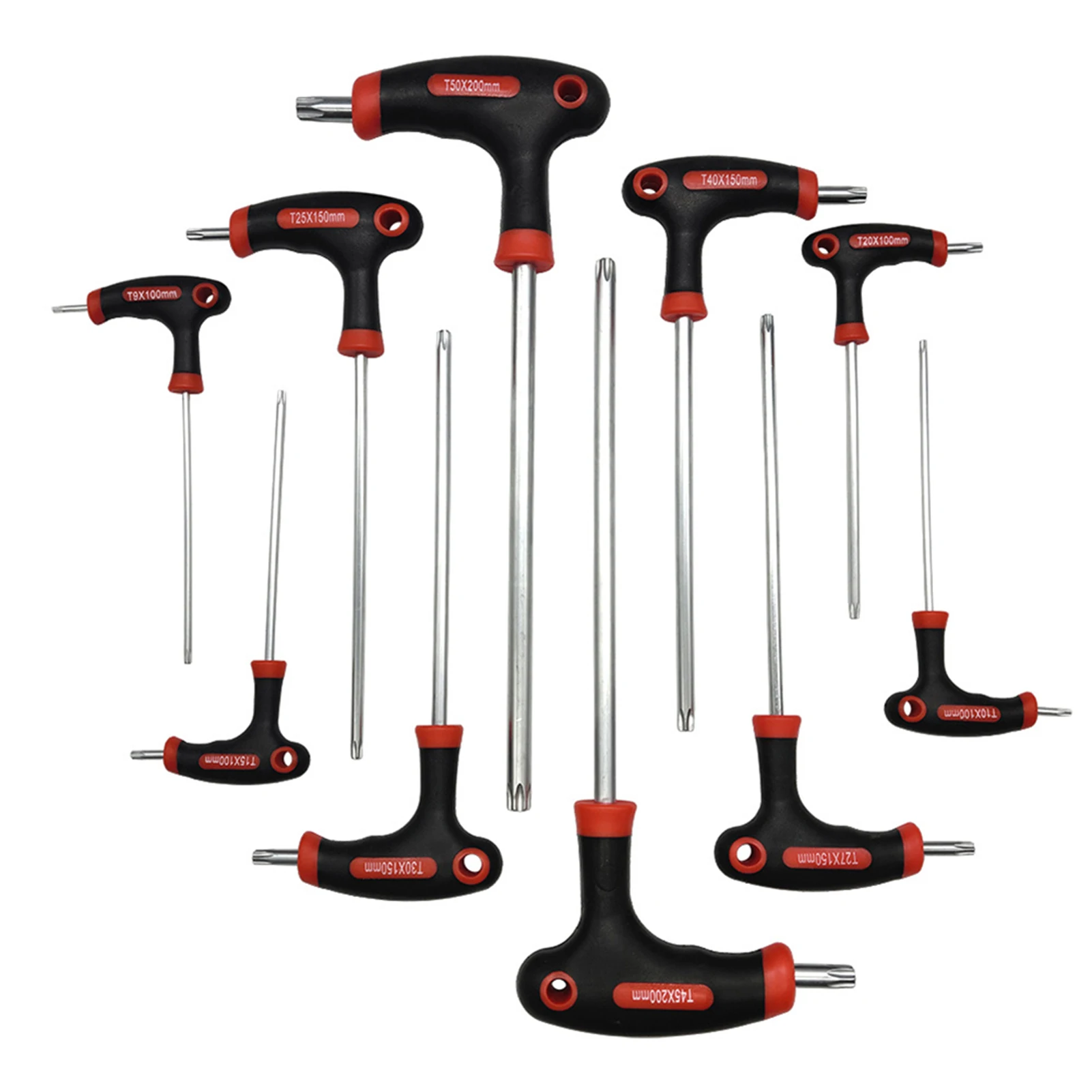 

10pcs T Handle High Performance Easy Install Screwdriver Storage Holder With Ball End Anti Rust Hex Key Wrench Set Professional