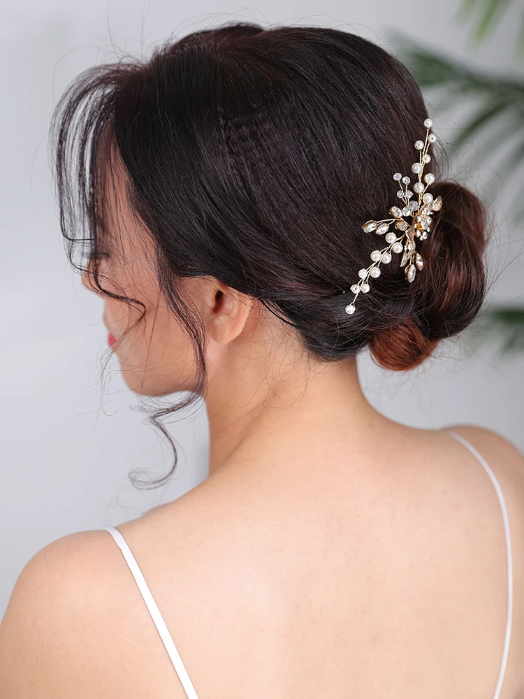 Женская Повседневная заколка для волос золотые головные уборы ручной работы