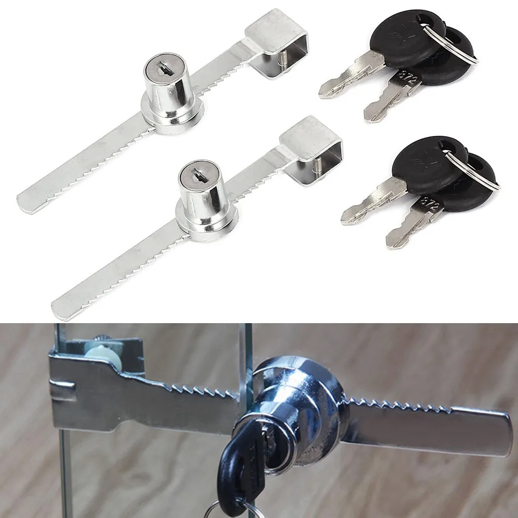 

140*20*33mm Door Window Lock 2pcs Display Door Lock Retail Display Cases