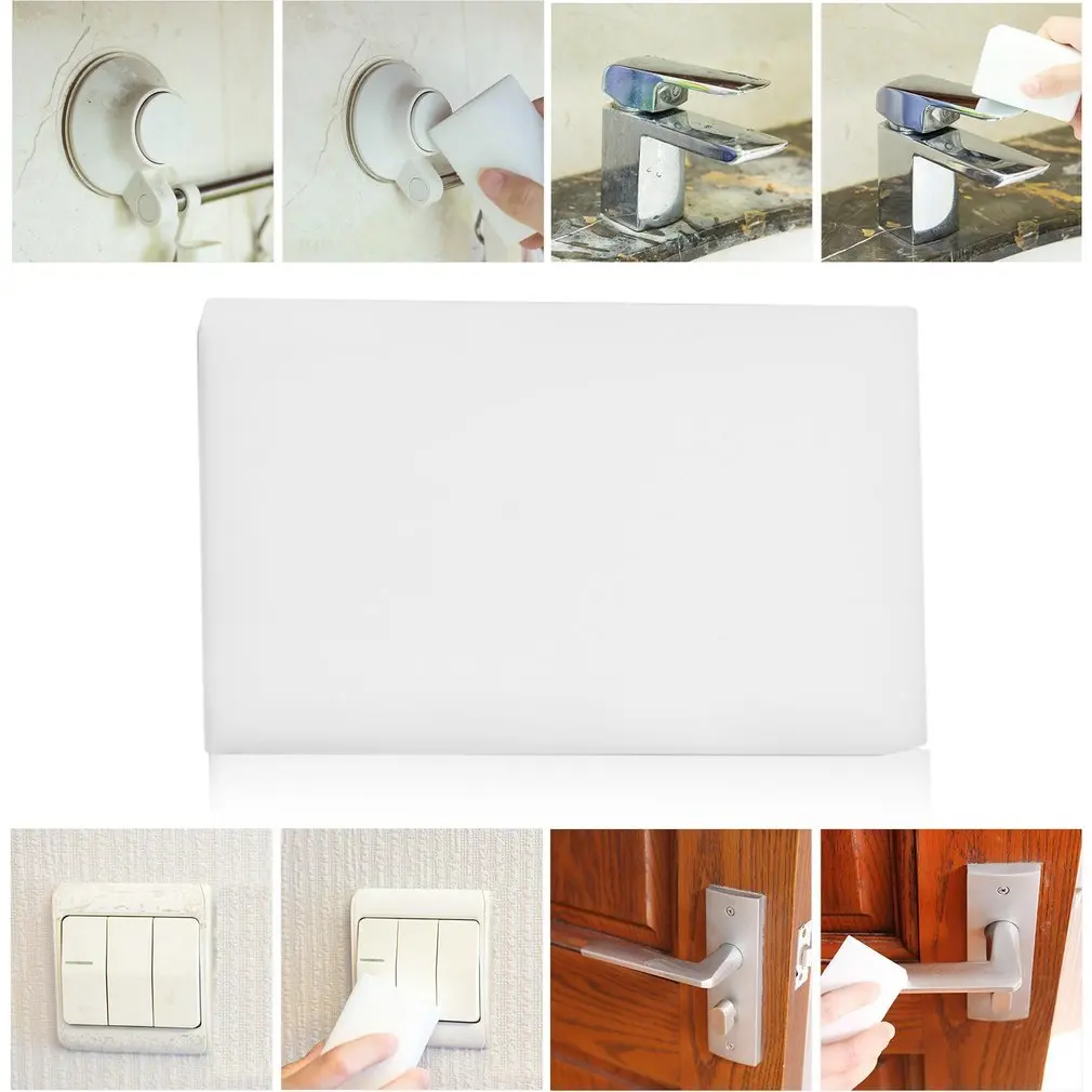 

100pcs White Multi-functional Magic Sponge Eraser Cleaner 100 x 60 x 20mm P7Ding