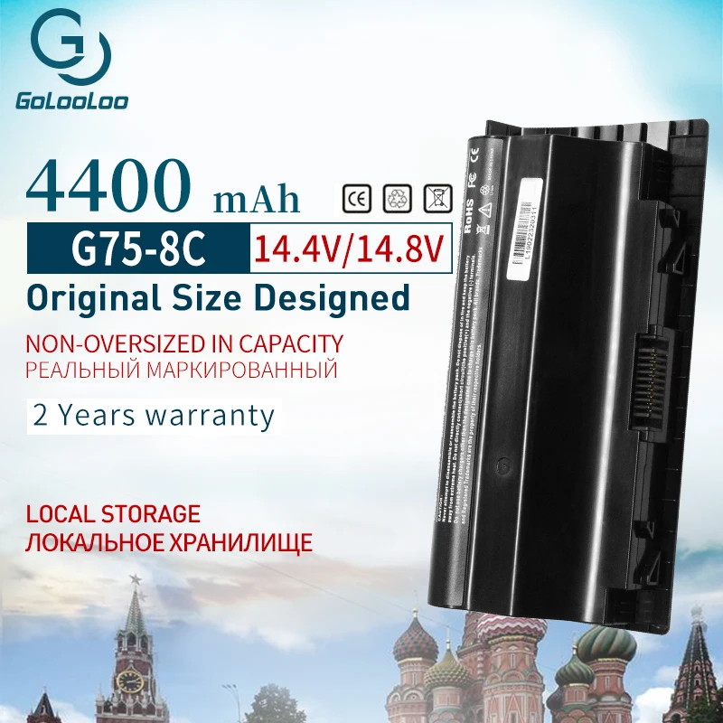 

14,4 v 4400mAh 8 элементов Аккумулятор для ноутбука Asus G75 G75VW G75V3D G75V G75VX G75VM3D G75VM G753D G75VW3D