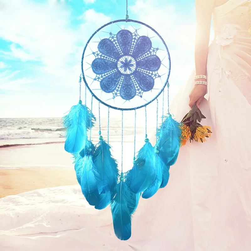 Перьевое кружево Ловец снов свадебное украшение подарок внутреннее XR115 | Дом и
