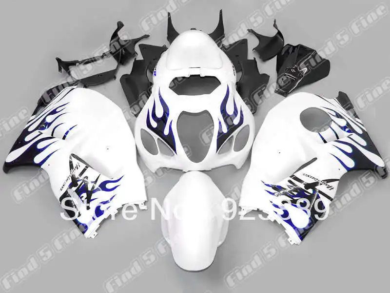 

blue flame white BLK for GSXR1300 96 97 98 99 00 01 02 03 04 05 06 07 Injection mold GSXR 1300 GSX R1300 1996 2007 fairing kit