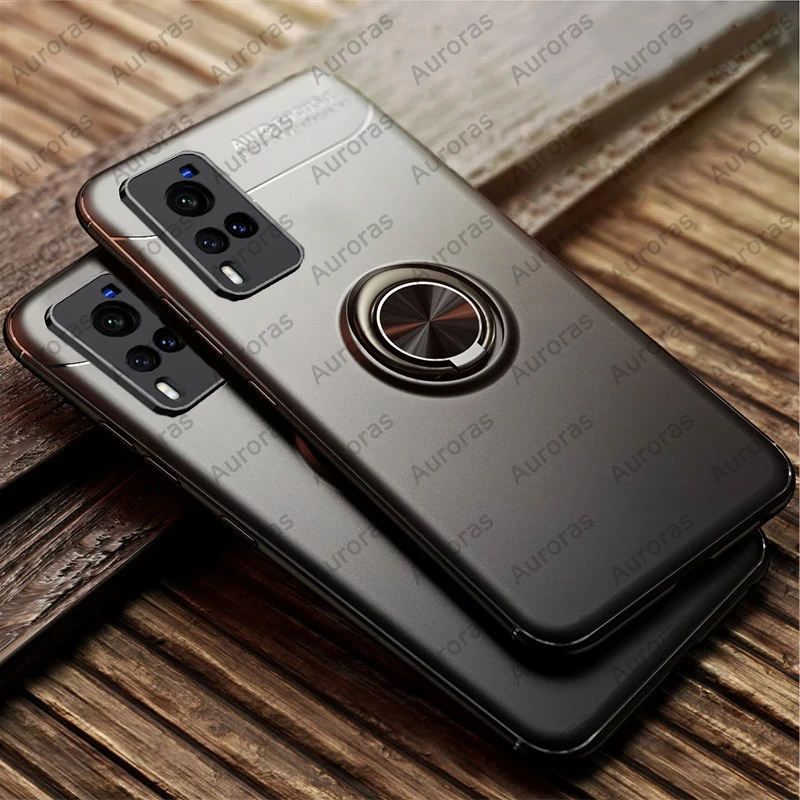 

Чехол Auroras для vivo X60 Pro, чехол в деловом стиле с кольцом-держателем, магнитный чехол-накладка для VIVO X60, чехол