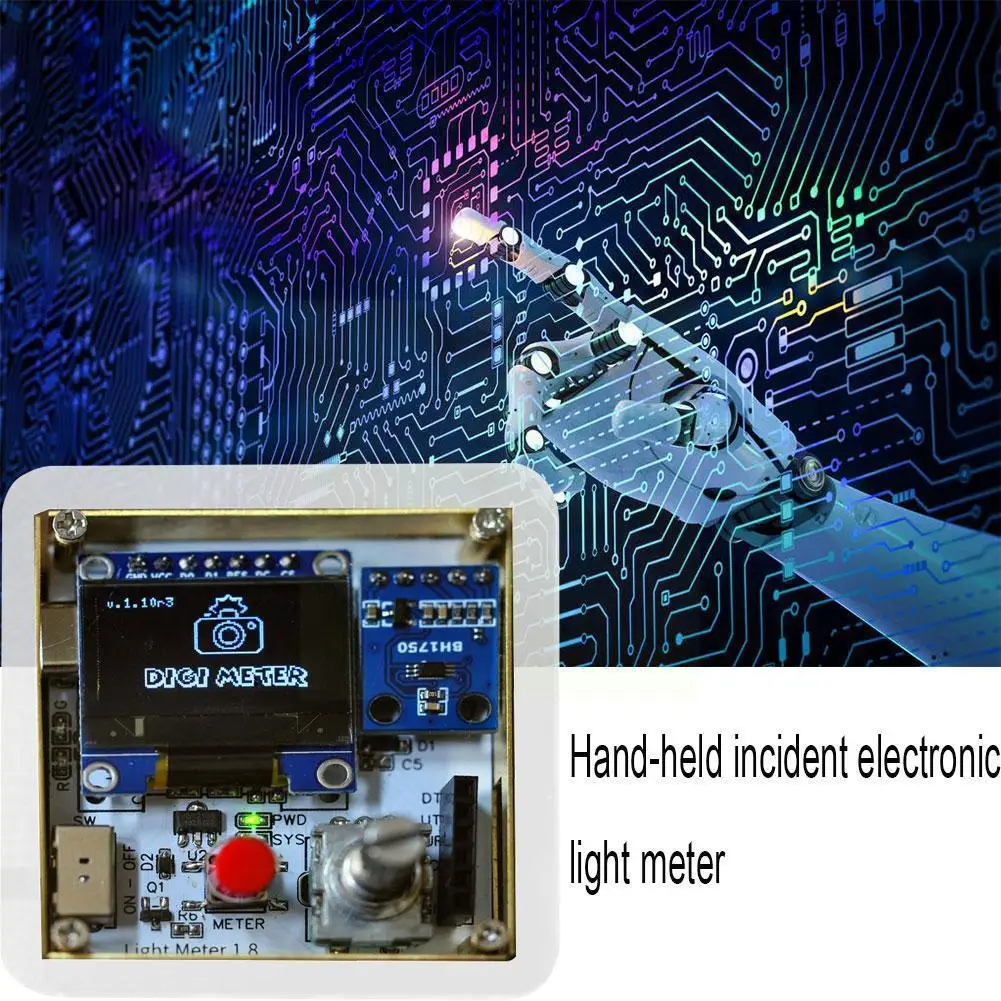 

Portable Handheld Incident Electronic Light Meter With Compatible Light Back Digi Acrylic Flash Panel Meter Mode J6S8