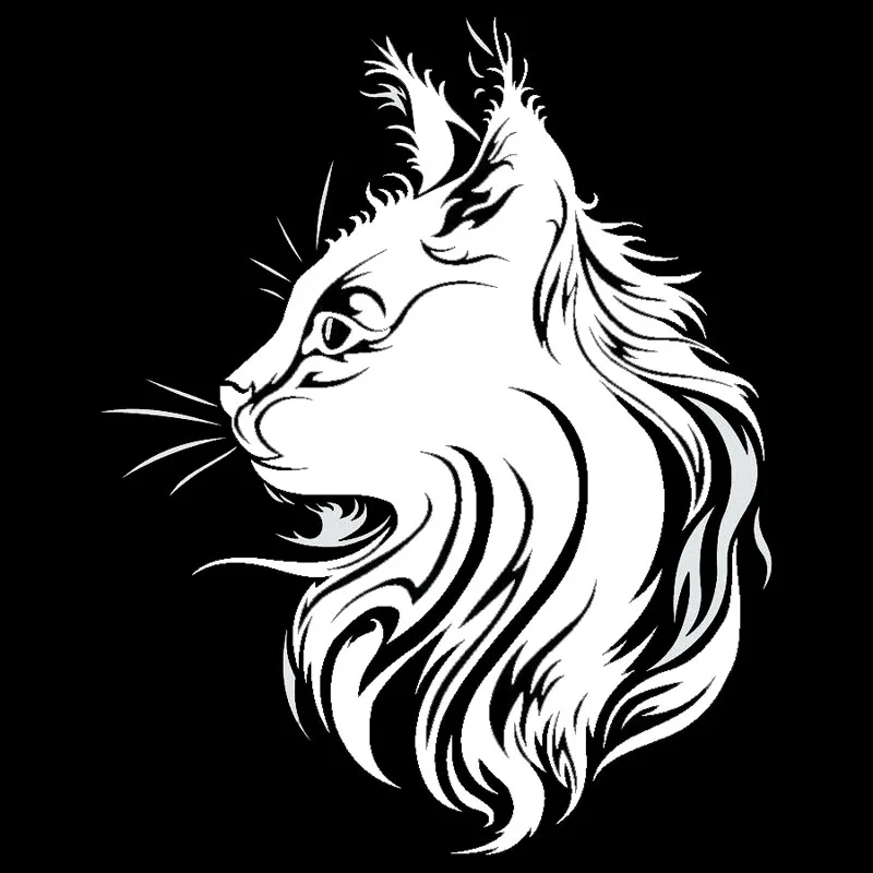 

16*19,9 см, виниловая наклейка для стайлинга автомобилей, декоративные наклейки с изображением животных и кошек, модные аксессуары с героями мультфильмов, черный/серебристый для наклеек Cadillac