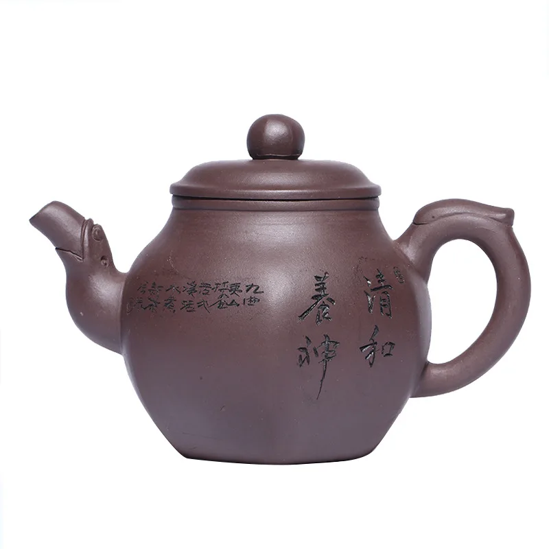 

Old Purple Clay Six-party Qinghe Pot Zisha Teapot Yixing Handmade Pot Kung-fu Teaware Purple Clay Drinkware For Puer Green
