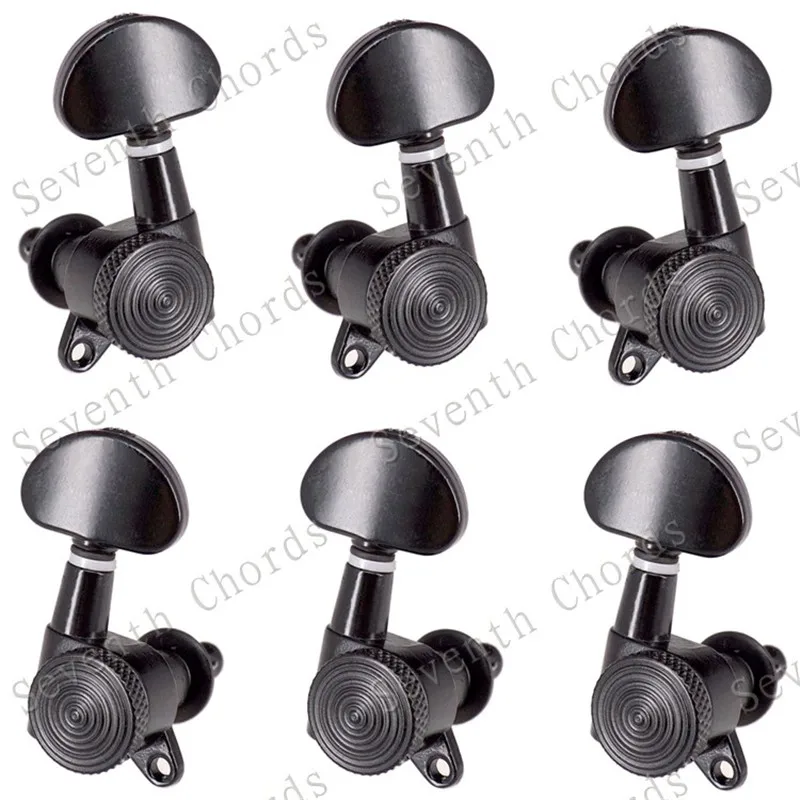 Набор черных заблокированных колышек 3R3L для тюнинга струн гитары тюнеры