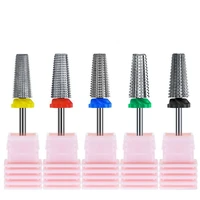 5 in 1 functions nail drill bit for electric drill machine manicure accessory tungsten milling cutter nail file tool nail salon