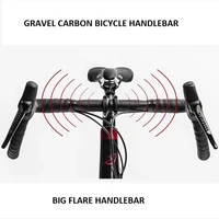 2021 latest gravel carbon bicycle handlebar big flare bar cycle cross road bike handlebars 400420440mm cycling handlebar