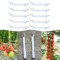10pcs tomato hooks pack with string garden ties supports clips for planting tomatoes cherry fruit plant accessories 10m rope
