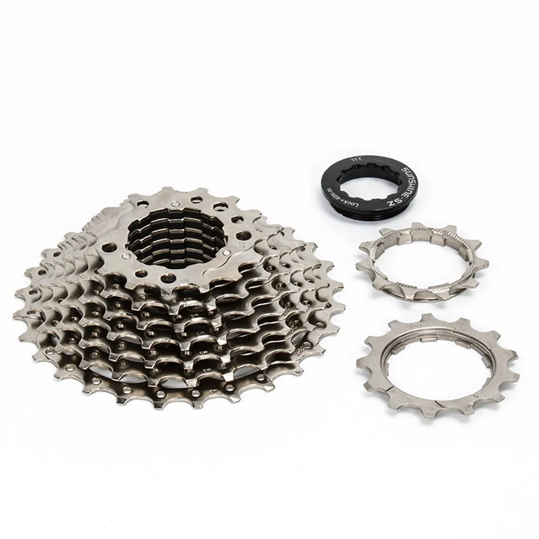

1PC 11-28T SUNSHINE 9 Speed Road Wide Gear Mountain Bike Freewheel 11-28T Cassette Sprocket Durable Cycling Accessories