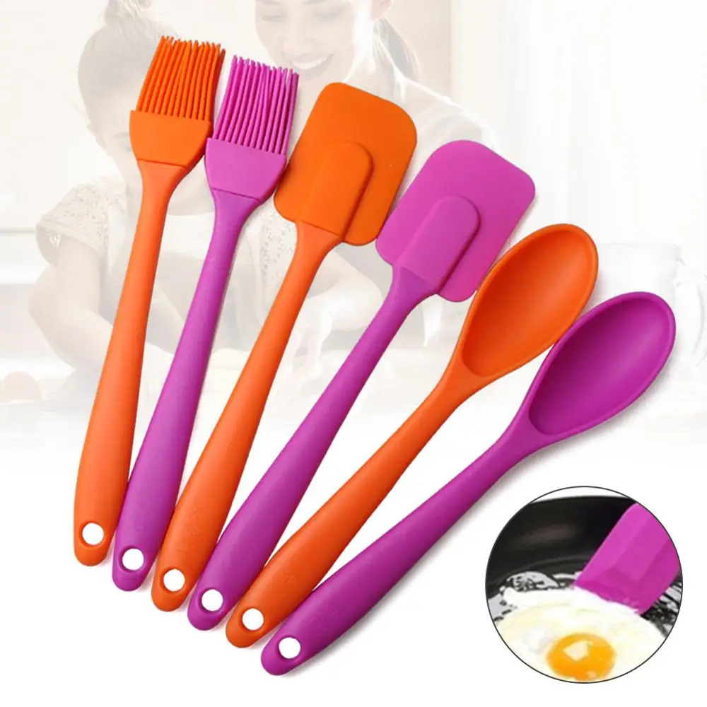 

3Pcs/Set Silicone Baking Spatula Scraper Brush Cake DIY Tool Cooking Supply Baking Pastry Tool for Baking Cooking Butter Mixing