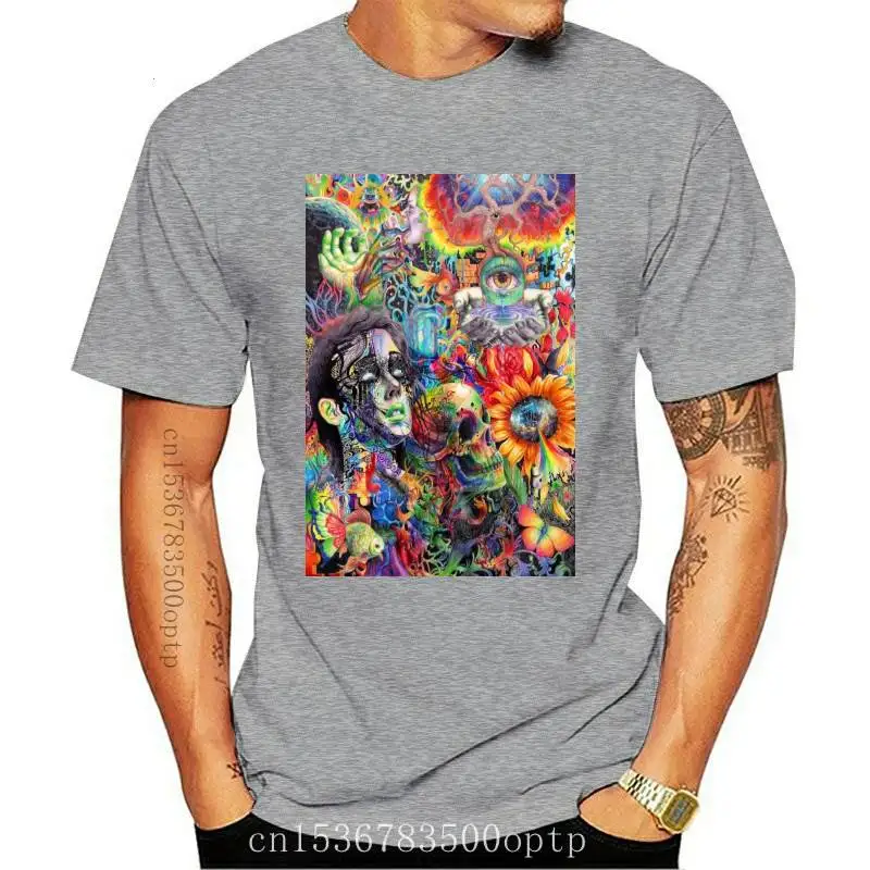 

New Psychedelic Abstract Sexy Aesthetics Tshirt Women Vintage Harajuku Punk Plus Size Short Sleeve Cotton Tee Shirt Femme Street