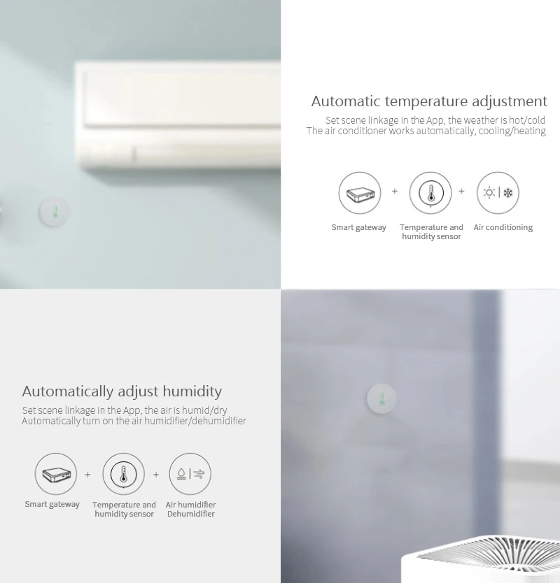 

Tuya ZigBee Smart Temperature&Humidity Sensor Wireless Thermometer High Sensitivity Humidity Sensor Alarm For Family Hotels