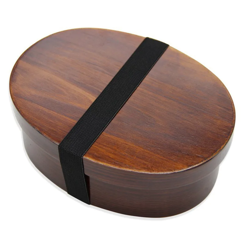 

Hot Wooden Lunch Boxs Food Containers Japanese Style Bento Lunchbox for Children School Dinnerware Bowl Boxes Travel Organizer