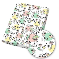 polyester cotton fabric cartoon pattern cartoon cow print home textile garment sewing crafts mask material 45145cm 1pc