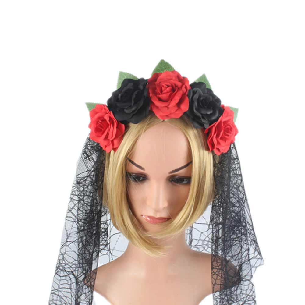 Женский ободок для волос с розами и паутином на Хеллоуин аксессуары 2019 | Детская