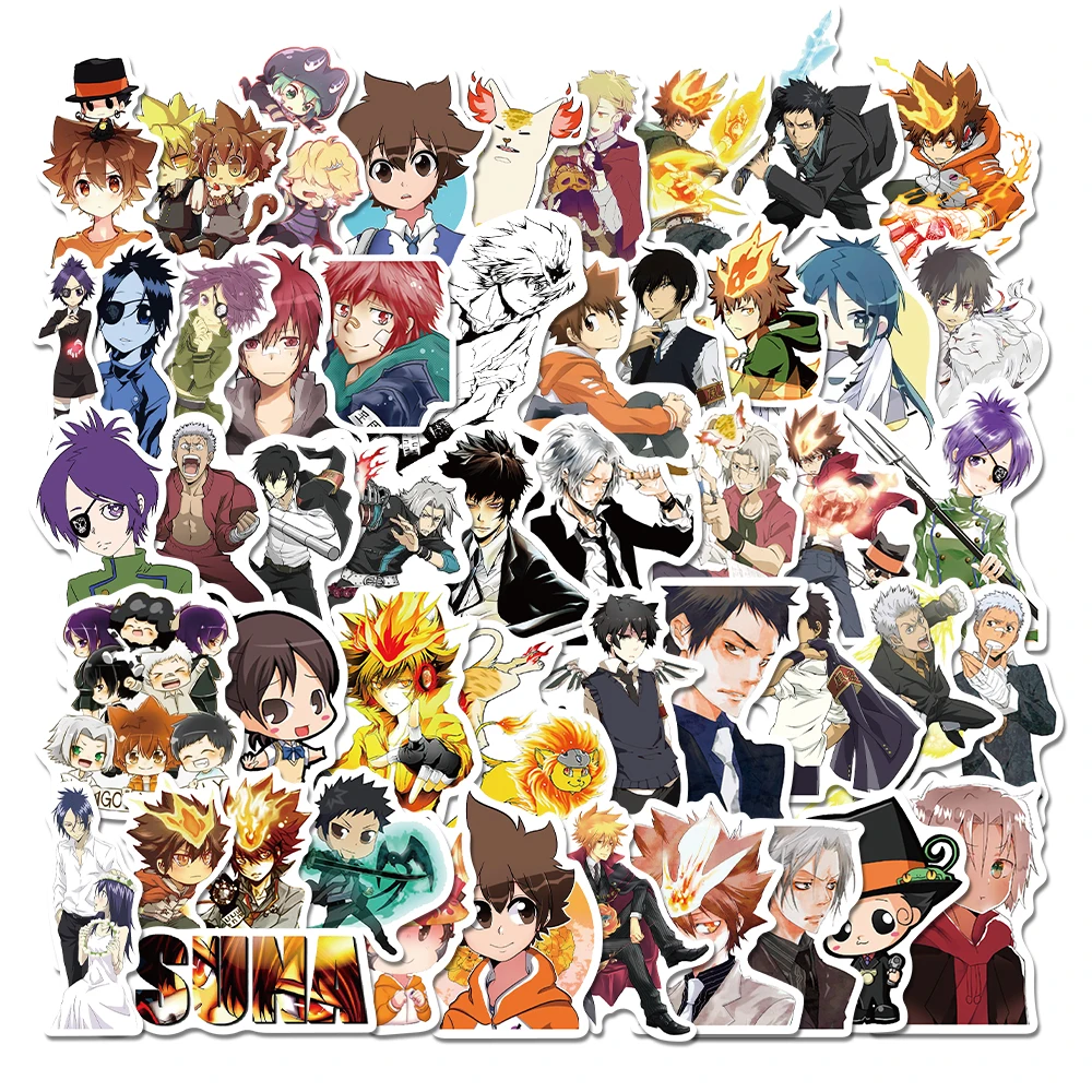 10/50 шт. японский аниме HITMAN REBORN! Наклейка для бутылки с водой наклейки-граффити