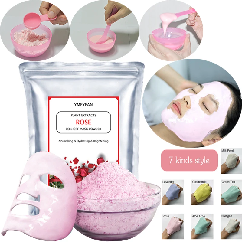 

7 kinds Beauty Salon SPA Jelly Facial Mask Powder Plant Extracts Deep Cleansing Moisturizing Shrink Pores Face Skin Care