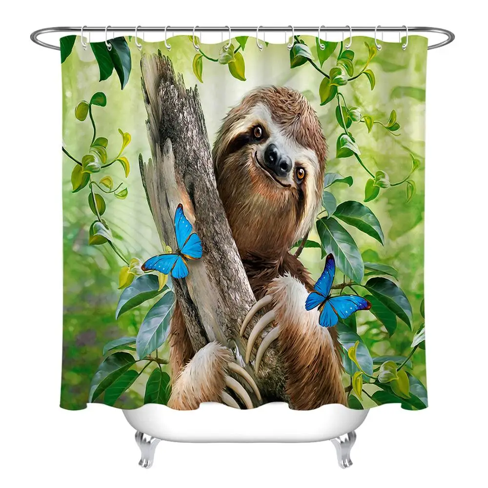 Лесные животные ленивый душ занавеска высокое качество ванная комната Поставки