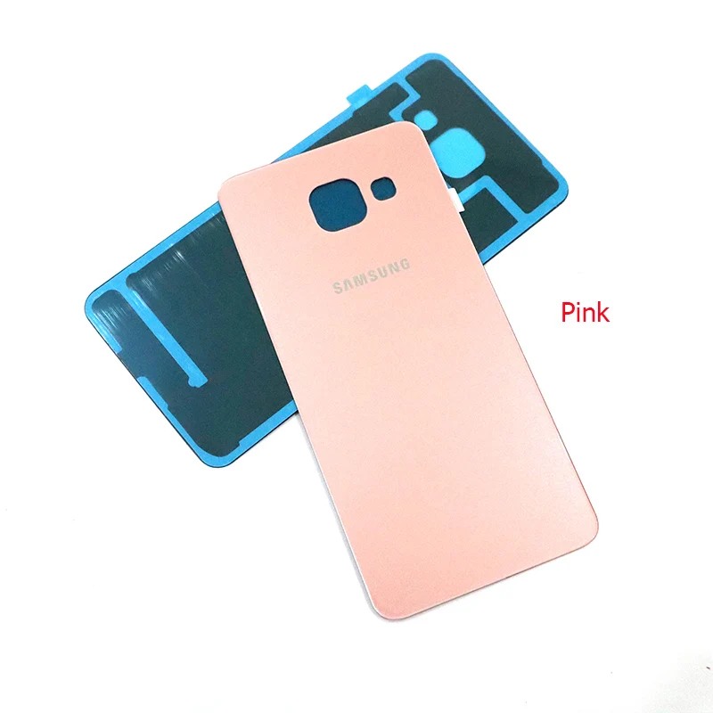 Pink Задняя крышка для samsung Galaxy A310 A310F, чехол для аккумулятора, 3D стекло, задняя крышка корпуса для Galaxy A3, чехол для задней двери, замена - Цвет: Pink