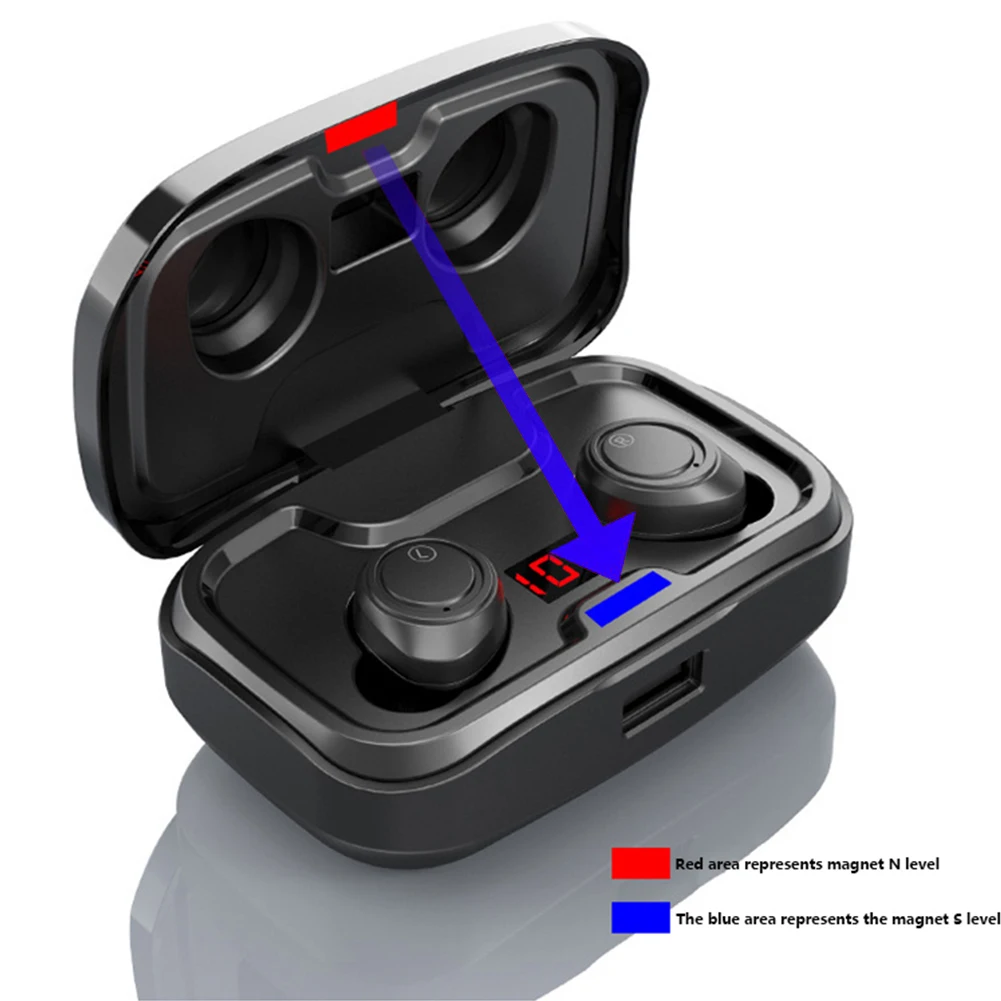 Миниатюрные Bluetooth наушники 5 0 TWS беспроводные гарнитура спортивные с зарядным