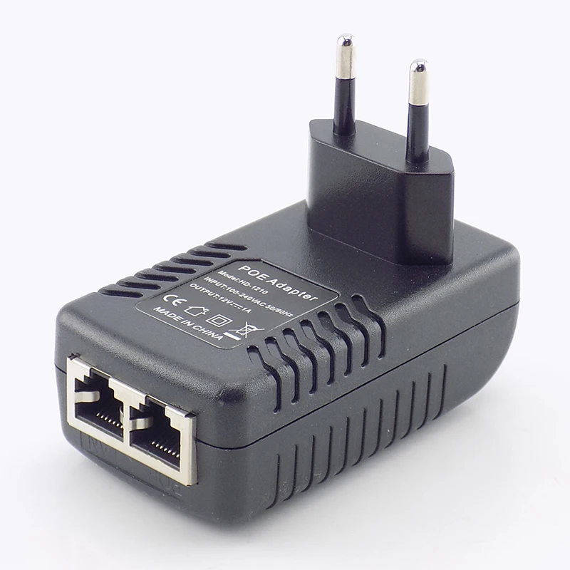 12V 1A POE адаптер форсунка переключатель Питание Беспроводной Ethernet для IP Камера CCTV