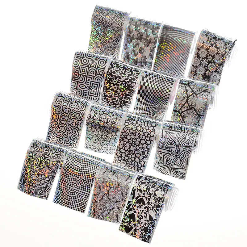 Set 2 (16 pcs) 12 цветов/набор, звездное небо, фольга для ногтей, стикер s, многоцветный, 4*16 см, сделай сам, маникюр, переводная наклейка для ногтей, украшение для ногтей - Цвет: Set 2 (16 pcs)
