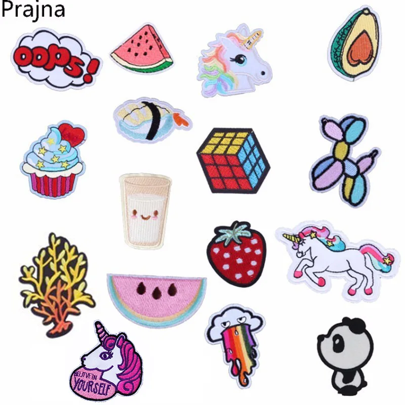 Праджня Упс собака нашивка единорога значок дешевая вышитые нашивки с полосками