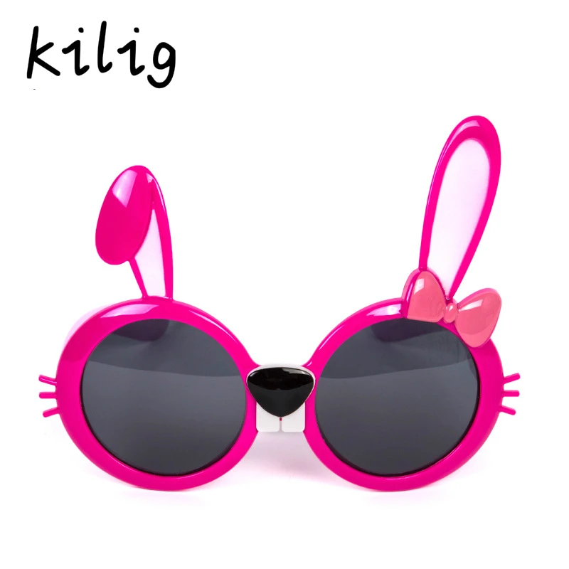 Милые гибкие детские солнцезащитные очки kспонg в форме кролика UV400 с защитой от