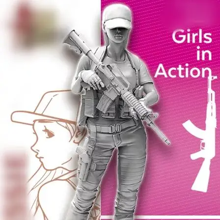 

Resin Figure Unpainted Model Soldier Garage Kit Resin soldiers GK1/35 beautiful women hired Soldier Figure White Model GK